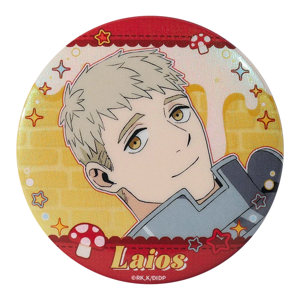 58mm Anime Delicious in Dungeon Meshi Laios Touden Falin Touden Dia Cosplay COSTUME Badge Pin SPTE Tinplate Brooch﻿ Prop Gilf