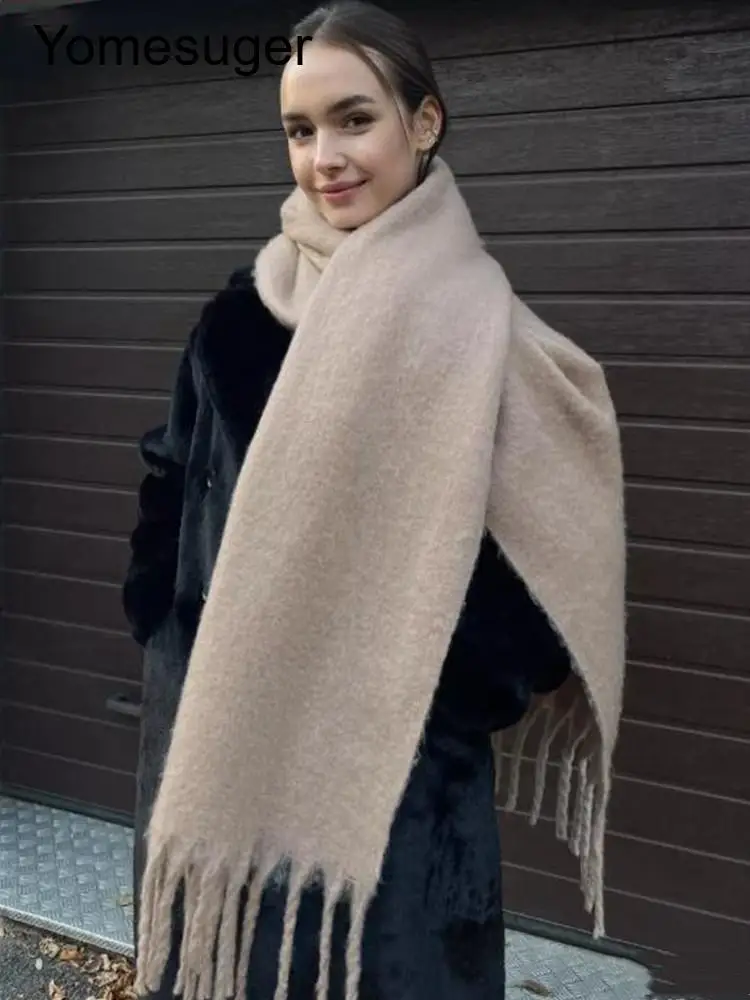 

Russina, новый зимний длинный шарф, кашемировый женский шерстяной женский шарф, теплый клетчатый шарф, женские зимние шарфы