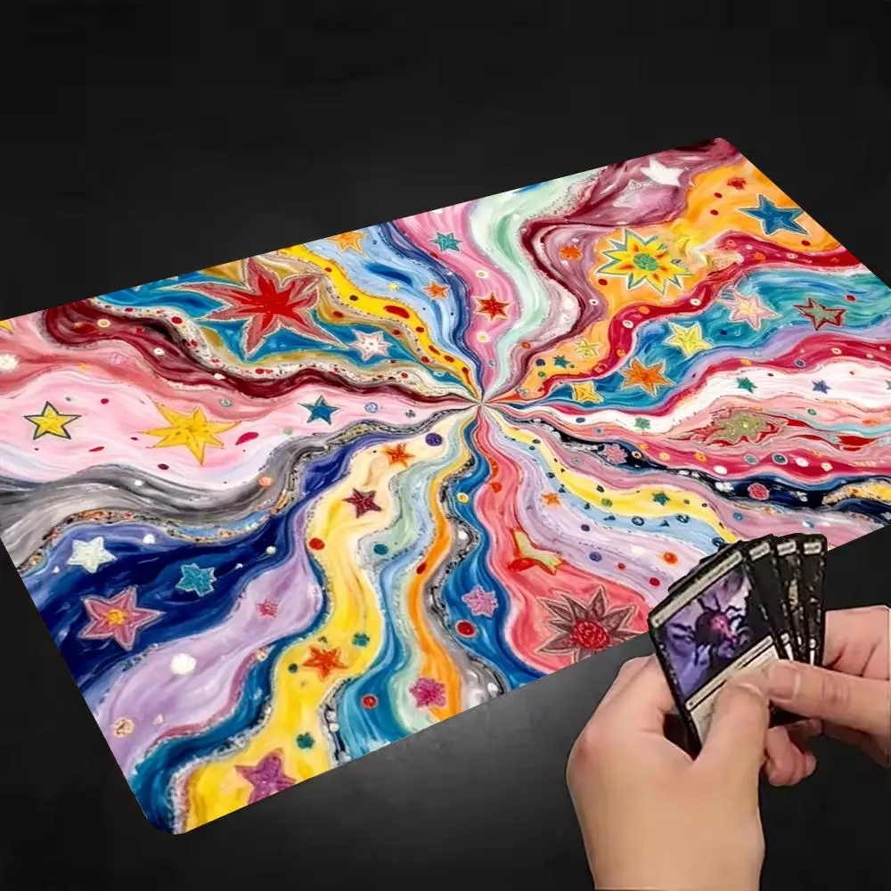 Mouse Pads Rainbow Swirl Tie Dye Burst Colorful Abstract Playmat Large Size For Laptop Office Desktop Table Mat