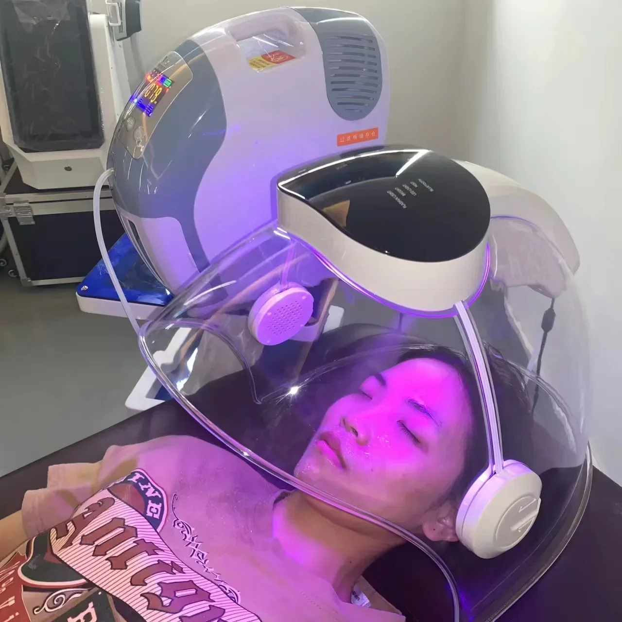 High quality Oxgen Facial Machine Hyperbaric Spray Beauty O2derm Oxygen Facial Mask Dome Therapy Oxygen Infusion Facial Machine