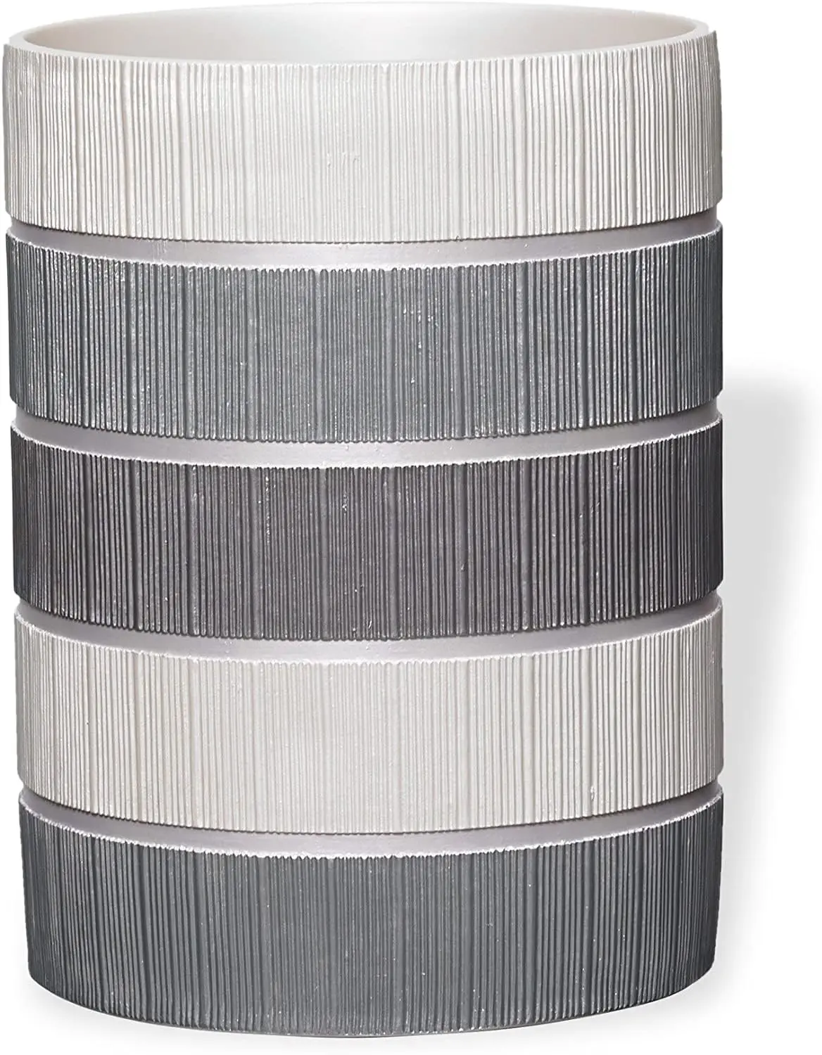 

Stylish Small Trash Can for Bathroom, Office & Bedroom - 2.1 Gallons Compact Waste Basket in Grey