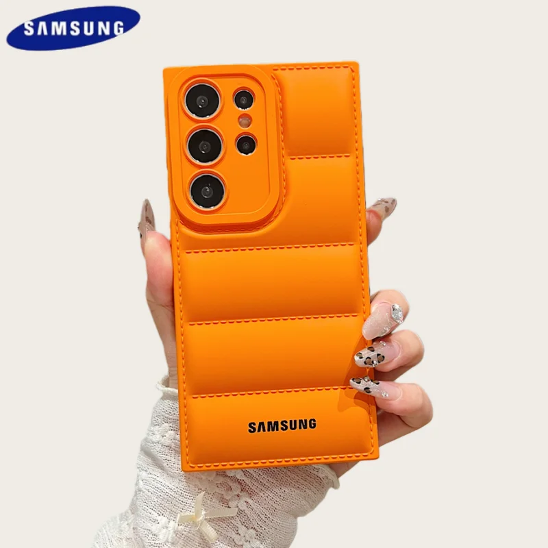 Neue 3D-Wellen-Handyhülle für Samsung S26 S25 Ultra S24 S23 S22 Ultra S21 Plus A72 A54 Einfarbige Stoßfeste Weiche Schutzhülle