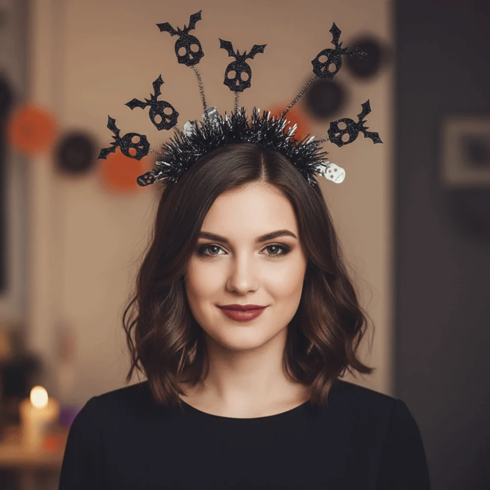 Pumpkin Halloween Pumpkin Headband Vegetables Head Hoop Halloween Party Hair Hoop Spider Ghost Cosplay Ghost Festival Headpiece