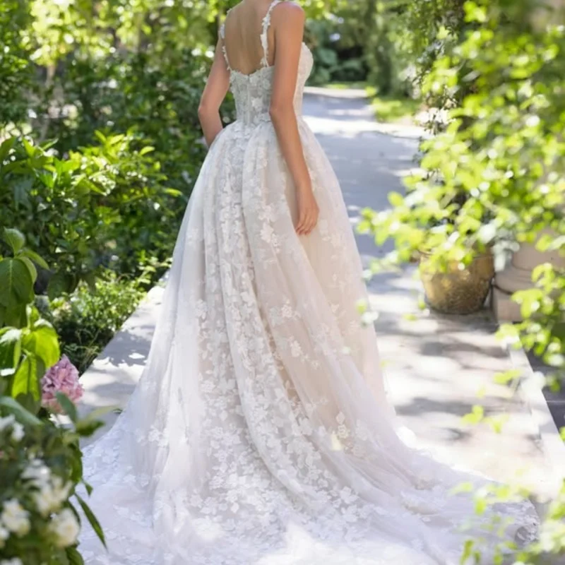 Customized Ivory White Ball Gown Royal Wedding Dresses off-shoulder Long tail Tull Lace Decal applique Made Robe De