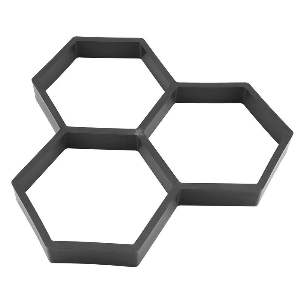 

2Pcs Hexagon Mold Concrete Path Paving Mould Tool for Path Paving Garden Edging Border Plastic DIY Tile Reusable