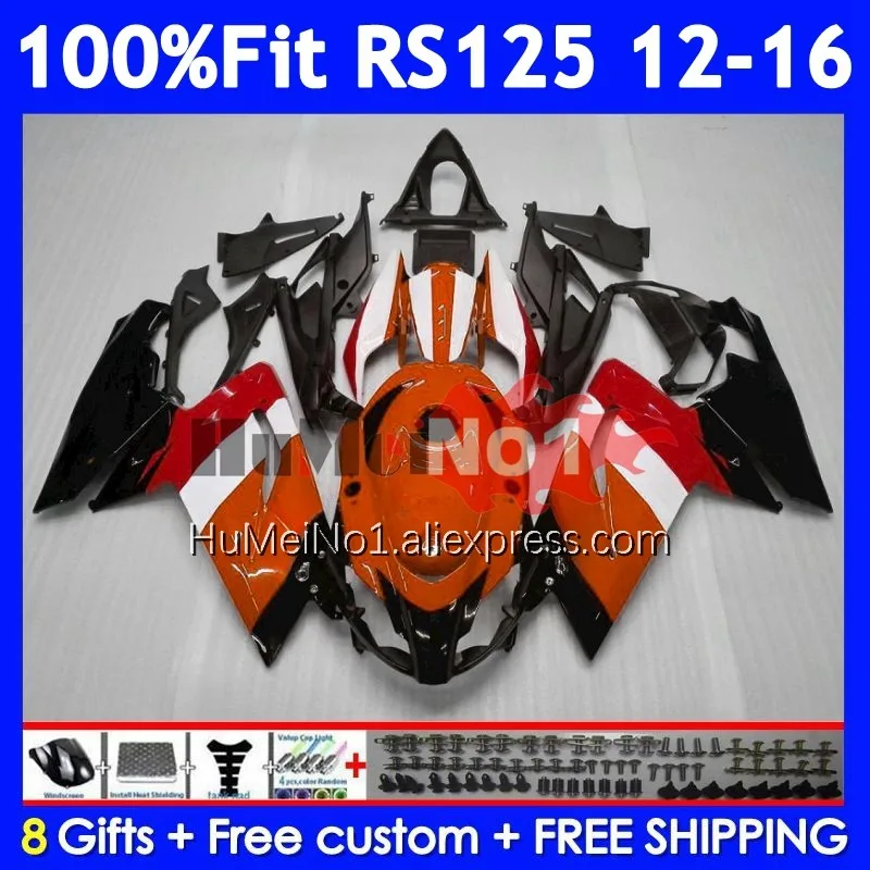 Repsol Orange Injection Kit For Aprilia RS-125 RSV125 R RS125 12 13 14 15 16 313No.0 RS 125 2012 2013 2014 2015 2016 OEM Fairing