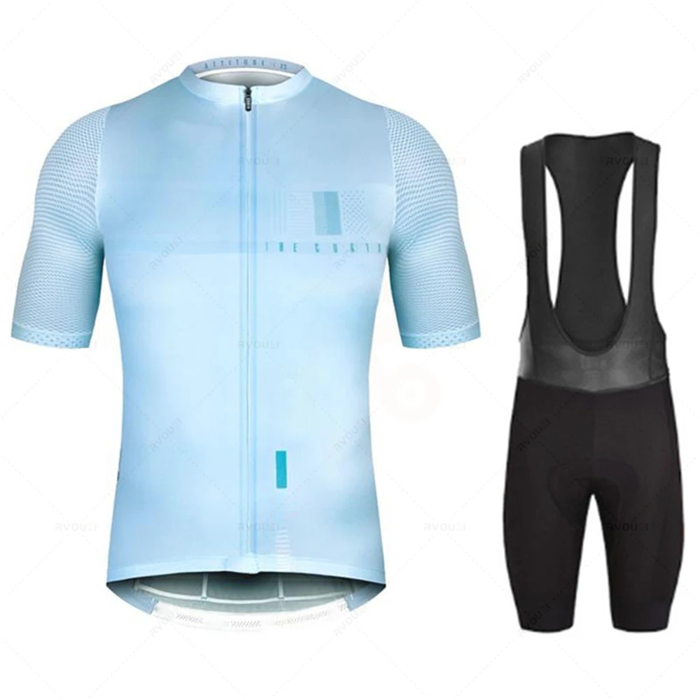 Jersey Bersepeda Tim Pro Baru Set Bersepeda Pria Pakaian Sepeda Bernapas Anti-UV Pakaian Bersepeda/Lengan Pendek Maílllot Ciclismo Hombre