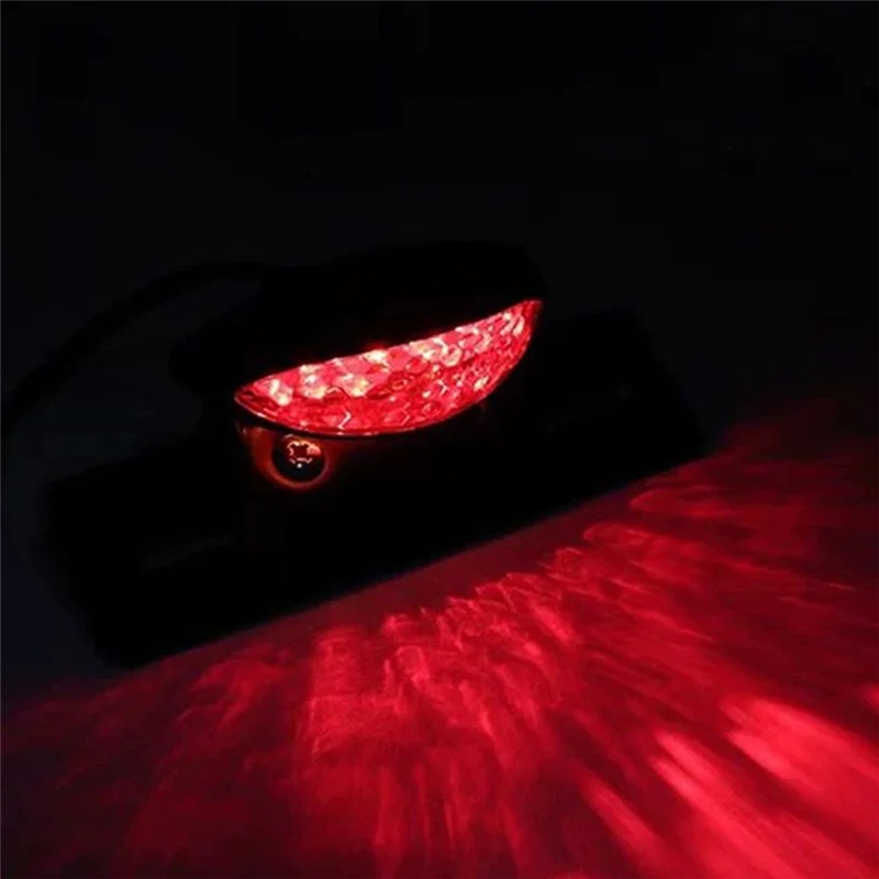 

12V Universal LED Brake Taillight Metal Bracket Brake Light With Number Plate Holder For Motorcycle Accessories