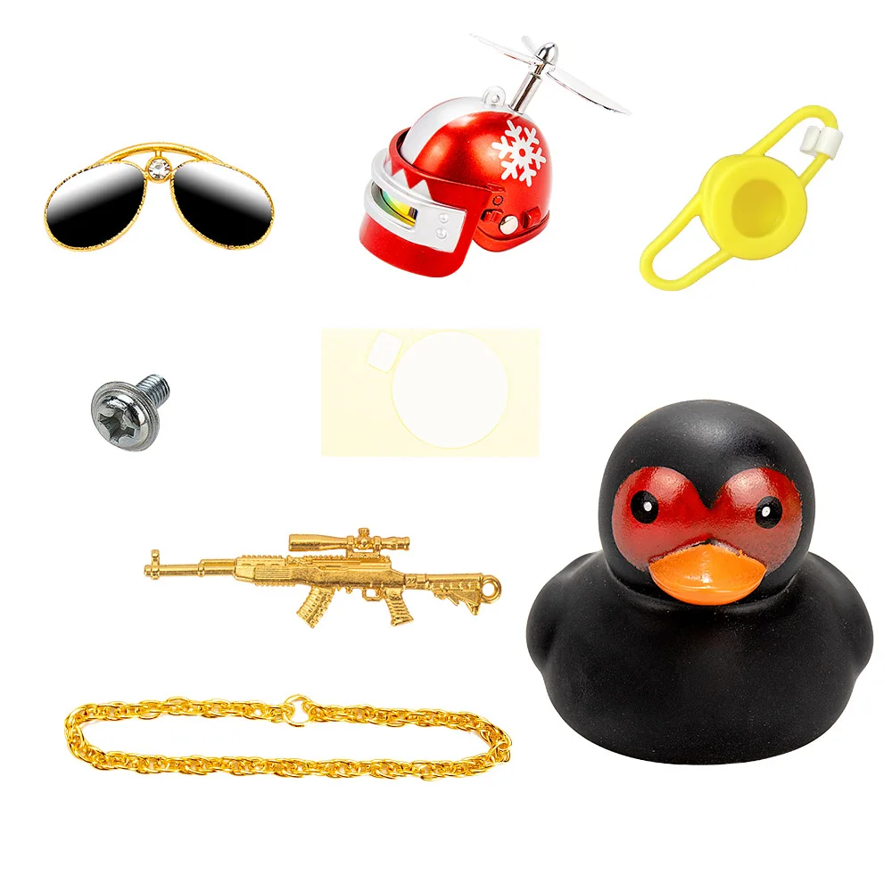 Rubber Yellow Duck Bike Bell Kids Bike Horn Squeeze Duck Bicycle Horns with Propeller Armed Duck Cycling Decoration Gifts Helmet