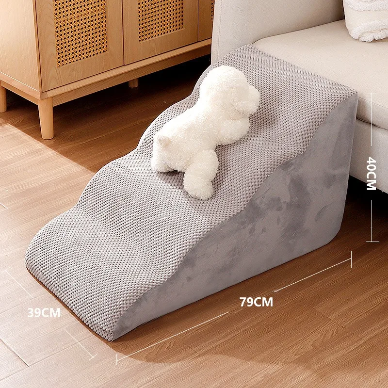 

Year-round Cat Dog Ramp Assist Steps Sponge Material Foldable Dismountable and Washable Anti-slip Pet Bed and Ladder Supplies