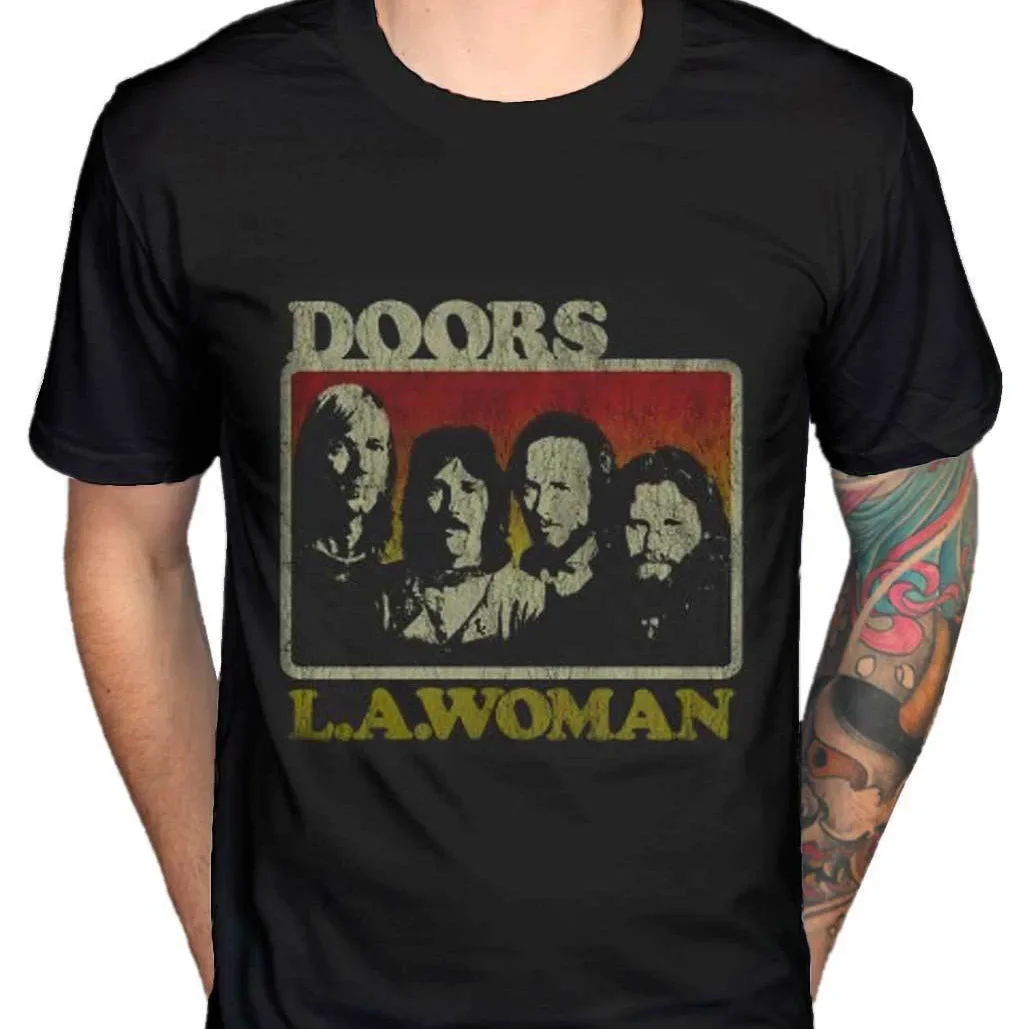 The Door La Woman New Unisex Graphic T Shirt Band Merch Rock American Brand 2018 New T Shirt Man Cotton