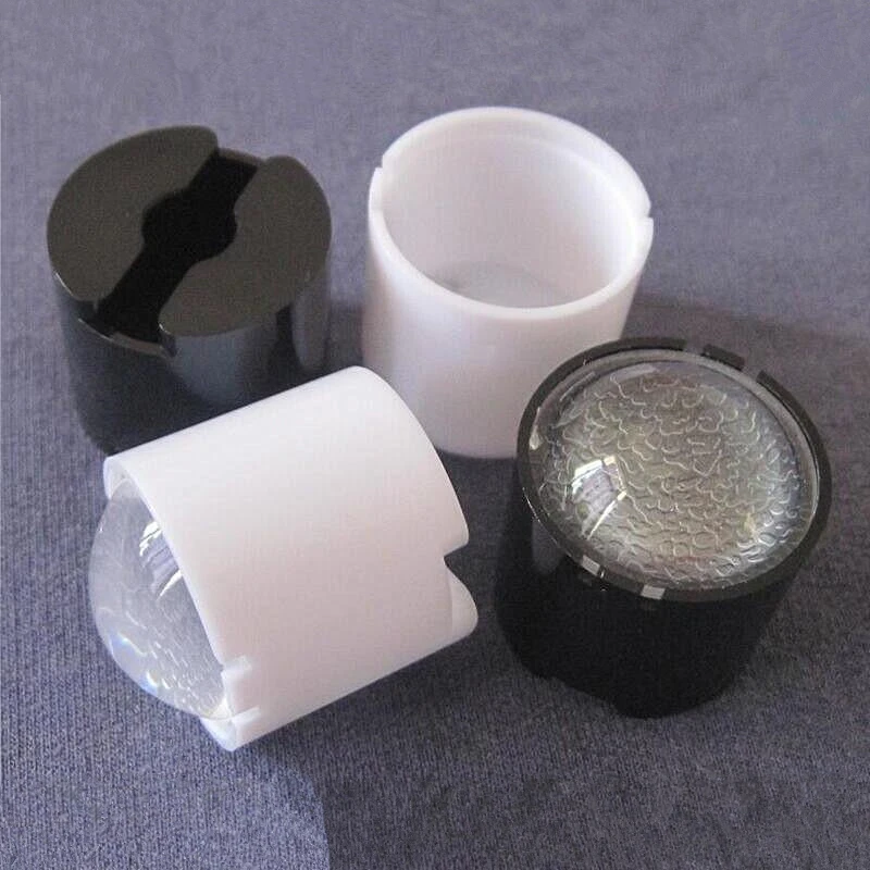 

#LUX-23 High quality Led Optical Lens, Holder Size 25.2X21.5mm+Lens Diameter 23mm, 5-10 Degree Texturing Surface, PMMA