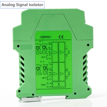 Signal isolator 4-20mA to 0-10V 1 in 1 out Analog DC signal isolation 1 in 2 out galvanic signal isolator converter 2 in 2 out