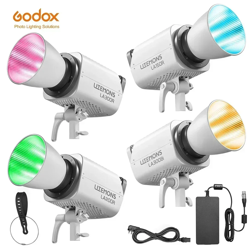 GODOX LA150R LA200R LA300R LA300Bi LITEMONS Full-color LED Light with App Control Light Bowens Mount for Video Vlog Photography