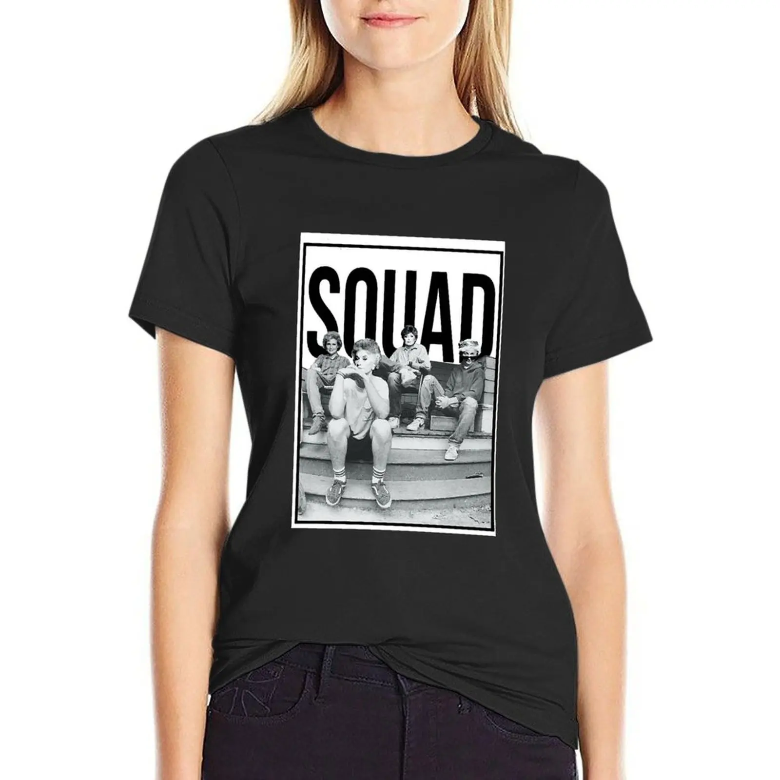 Golden girls-squad Art Board Print T-Shirt korean fashion animal print t shirt Women