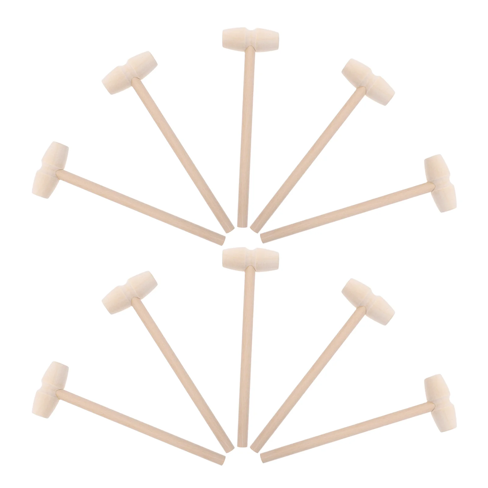 Mini maillets en bois, marteau léger, bords lisses, exercice d'entraînement des mains, outil d'assemblage pour enfants, accessoire de jeu, 10 pièces