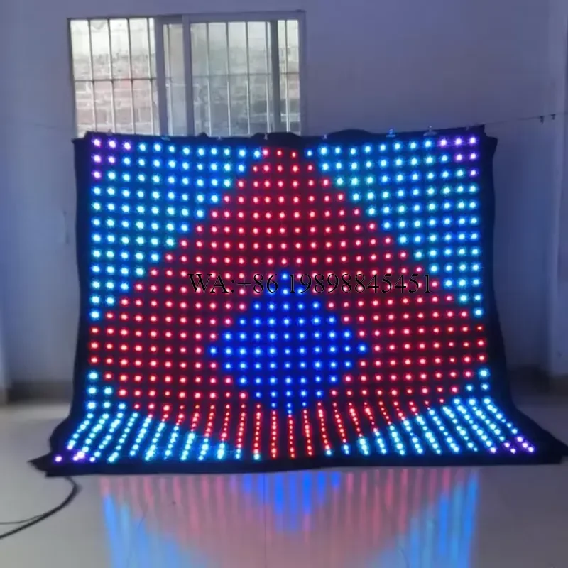 WMWMNU Fabric Star Cloth Decorative Net Lights