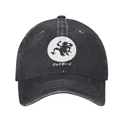 Luffy Gear 5 Moon One Piece Men Women Baseball Cap  Distressed Washed Hat Vintage Outdoor Running Golf Unstructured Soft Sun Cap