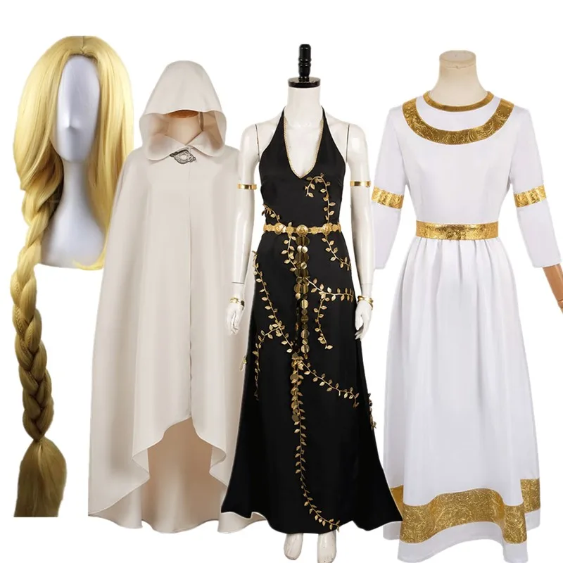 

Fantasia Marika Cosplay Wig Melina Costume Dress Belt Necklace Miquella Cloak Roleplay Outfits Halloween Carnival Party Suit