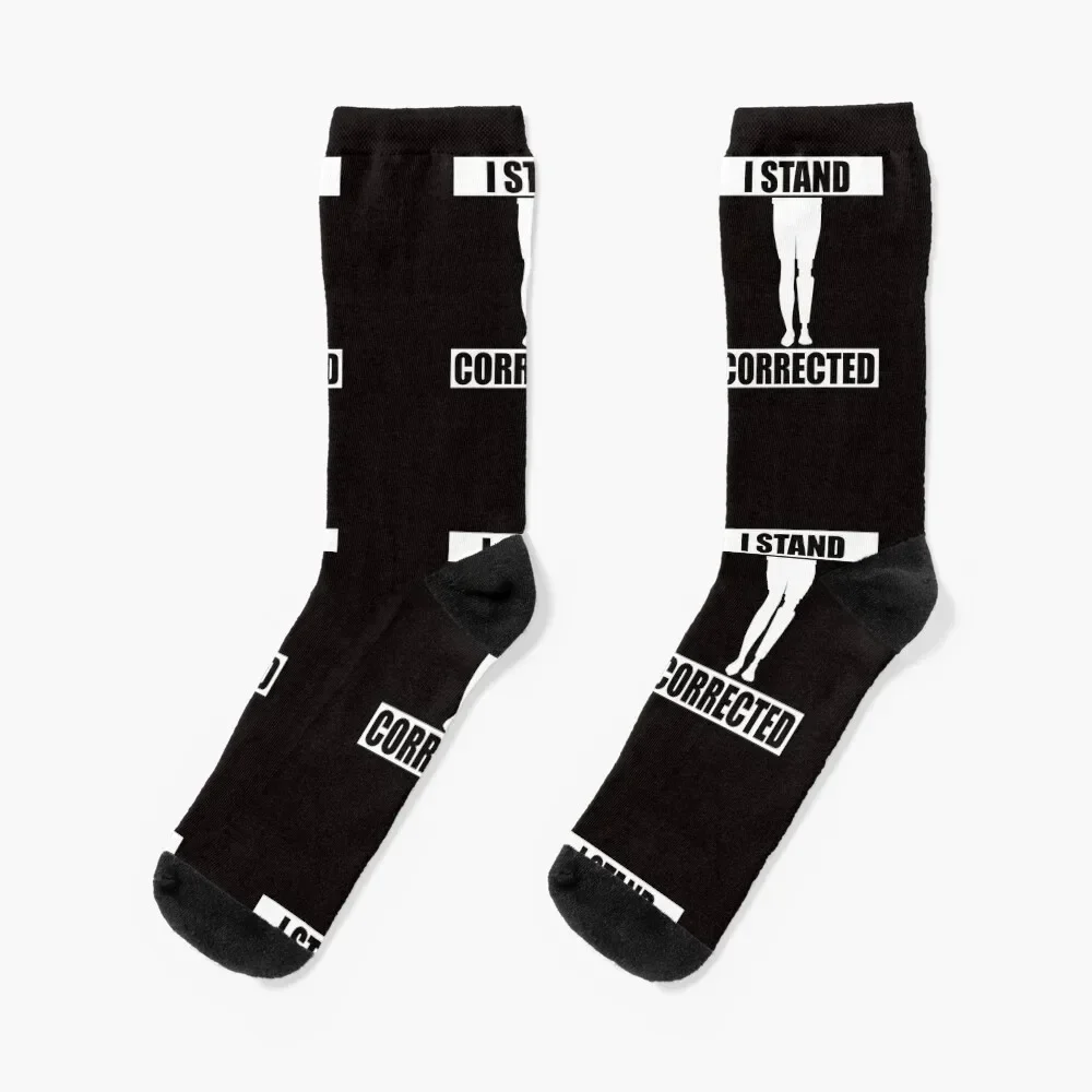 

Leg Amputee Amputation Saying I Stand Corrected Socks Toe sports cotton Rugby Women Socks Men's