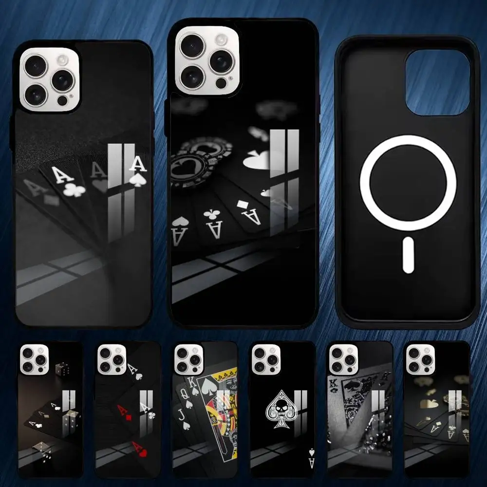 

Playing card Phone Case For iPhone17,16,15,14,13,12,11,Plus,Pro,Max For Magsafe Wireless Charging case