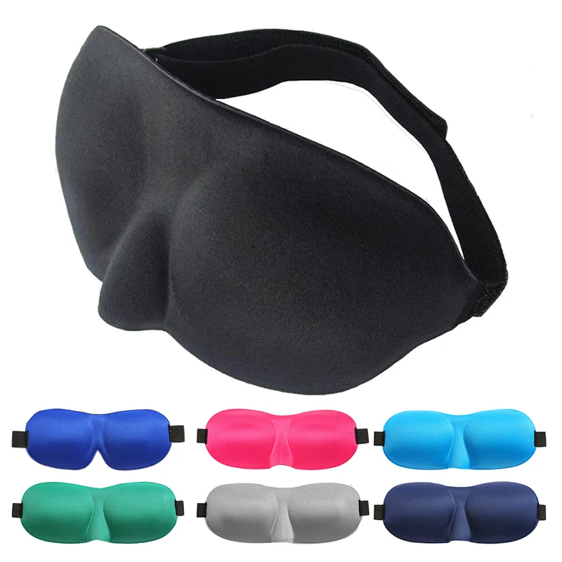 Portable 3D Soft Sleep Mask Travel Eyepatch Breathable Eyeshade Cover Blindfold for Night Sleeping Rest Men Women