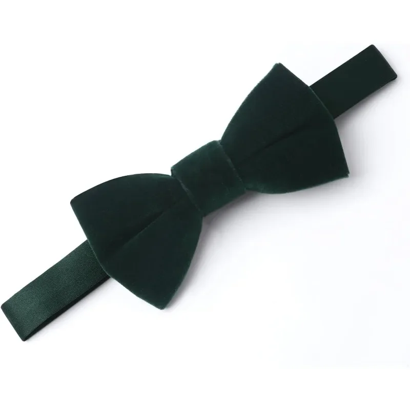 

Pre-Tied Velvet Bow Ties for Toddlers - Solid, Adjustable Child Bow Ties With Gift Box musical band, graduation,