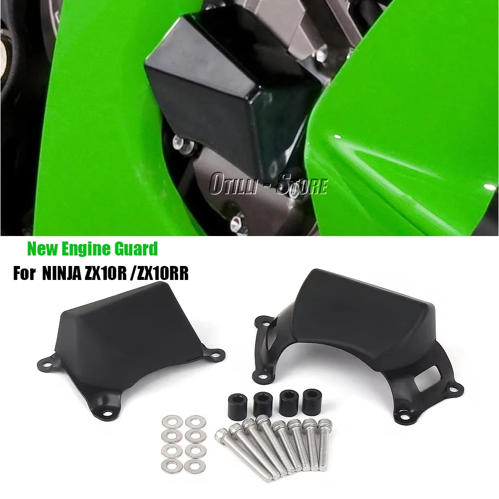 

New Left Right Engine Case Slider Protector For KAWASAKI NINJA ZX10R ZX10RR Motorcycle Accessories Cover Guard ZX-10R ZX-10RR