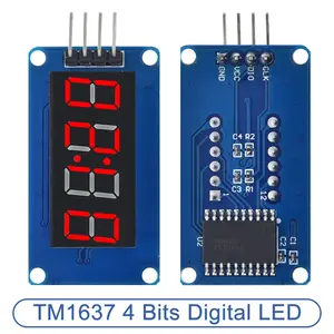 Bilashmart TM1637 4 Bits Digital LED Display Module arduino 7 Segment 0.36Inch Clock RED Anode Tube Four Serial Driver Board Pack