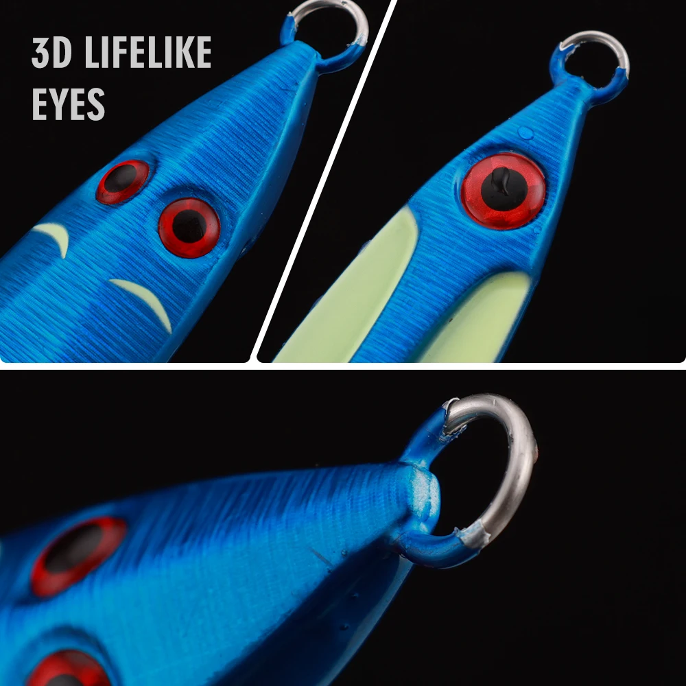 Slow Jig Metálico Luminoso Castfun – Señuelo de Pesca - imagen 2