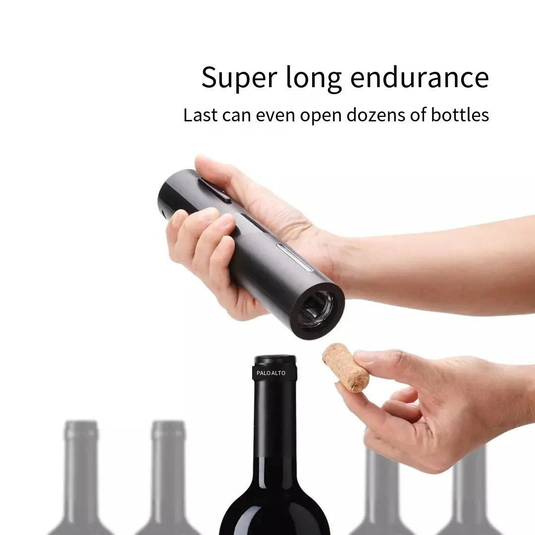 Youpin Circle Joy Automatic Red Wine Bottle Opener Round Wine Stopper Decanter Stainless Steel Electric Corkscrew Gift