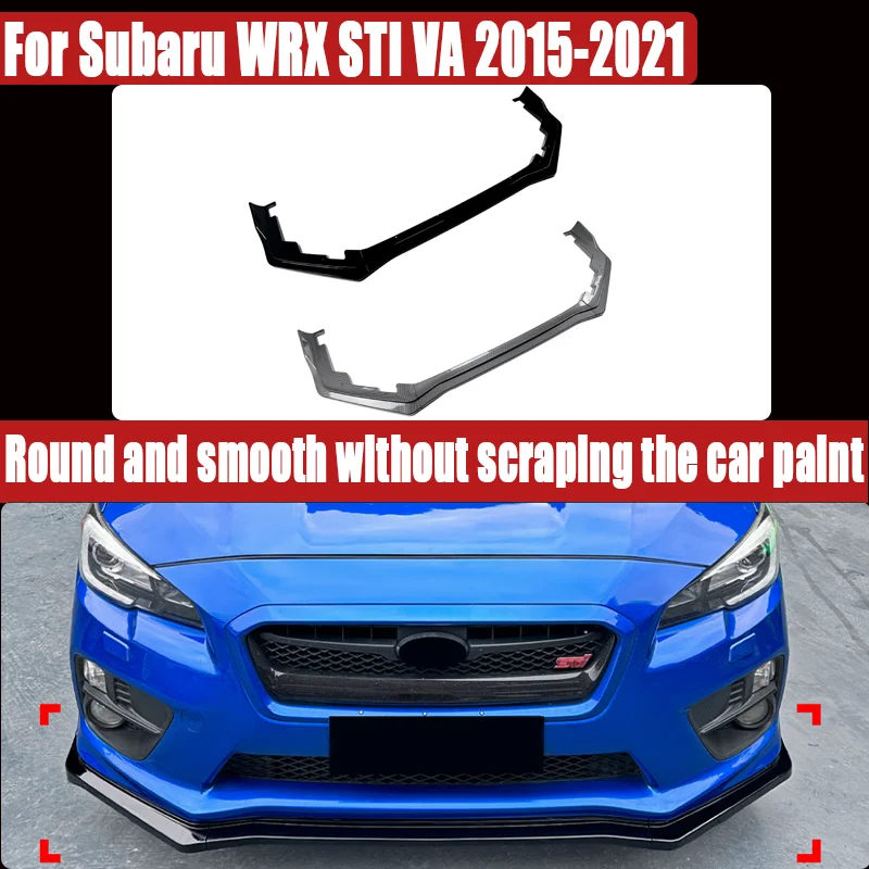 For Subaru WRX STI VA 2015-2021, Front Lip / Chin Spoiler Front Bumper Splitter, Sporty Upgrade, Direct Fit.