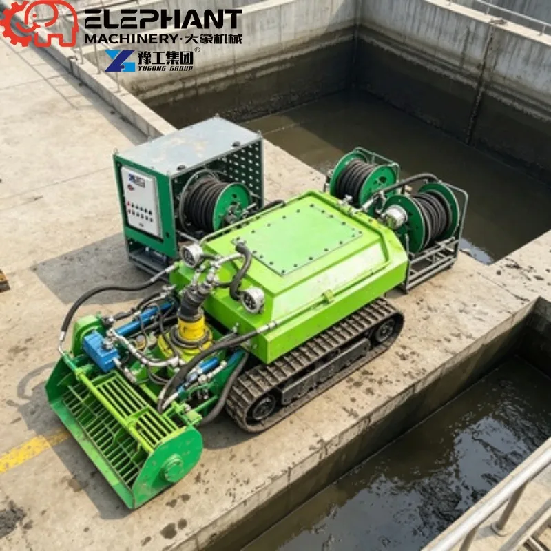 Submersible Crawler Dredging Robot Intelligent Sludge Removal Machine for Sediment Tank Cleaning