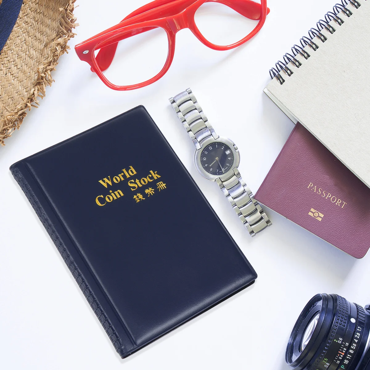 

120 Slot Coin Collector Book Heavy Duty Compact Design for Commemorative Currency Storage Display Holder Organizer
