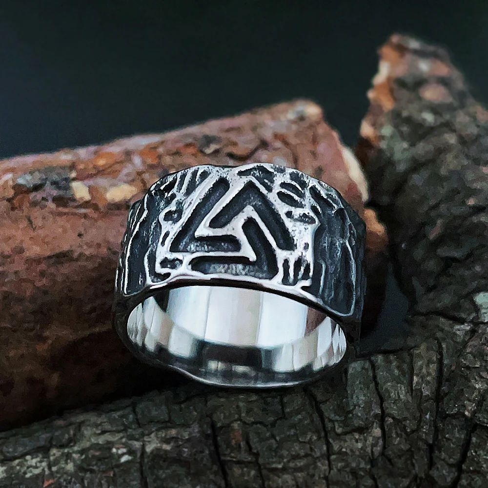 New Nordic Odin Trinity Ring For Men Women Vintage Vikings Ring Stainless Steel Fashion Biker Amulet Jewelry Gift Wholesale