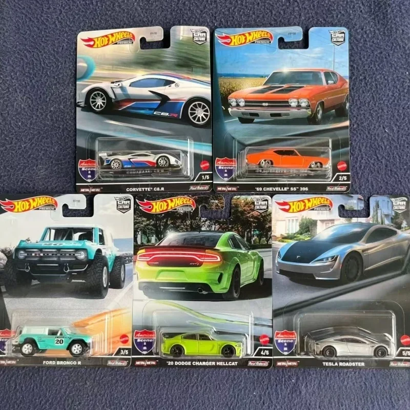 

Подлинная модель автомобиля Hot Wheels, серия Culture, американские граффити FPY86, Tesla Corvette, сплав 1/64, коллекционная модель автомобиля, орнамент