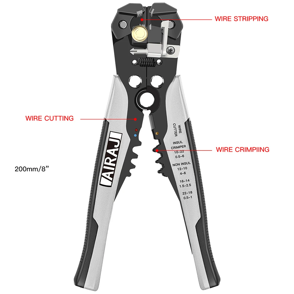 AIRAJ Multifunctional Universal Wire Stripping Pliers Professional Electrician Anti Slip Maintenance  Durable Hardware Tool