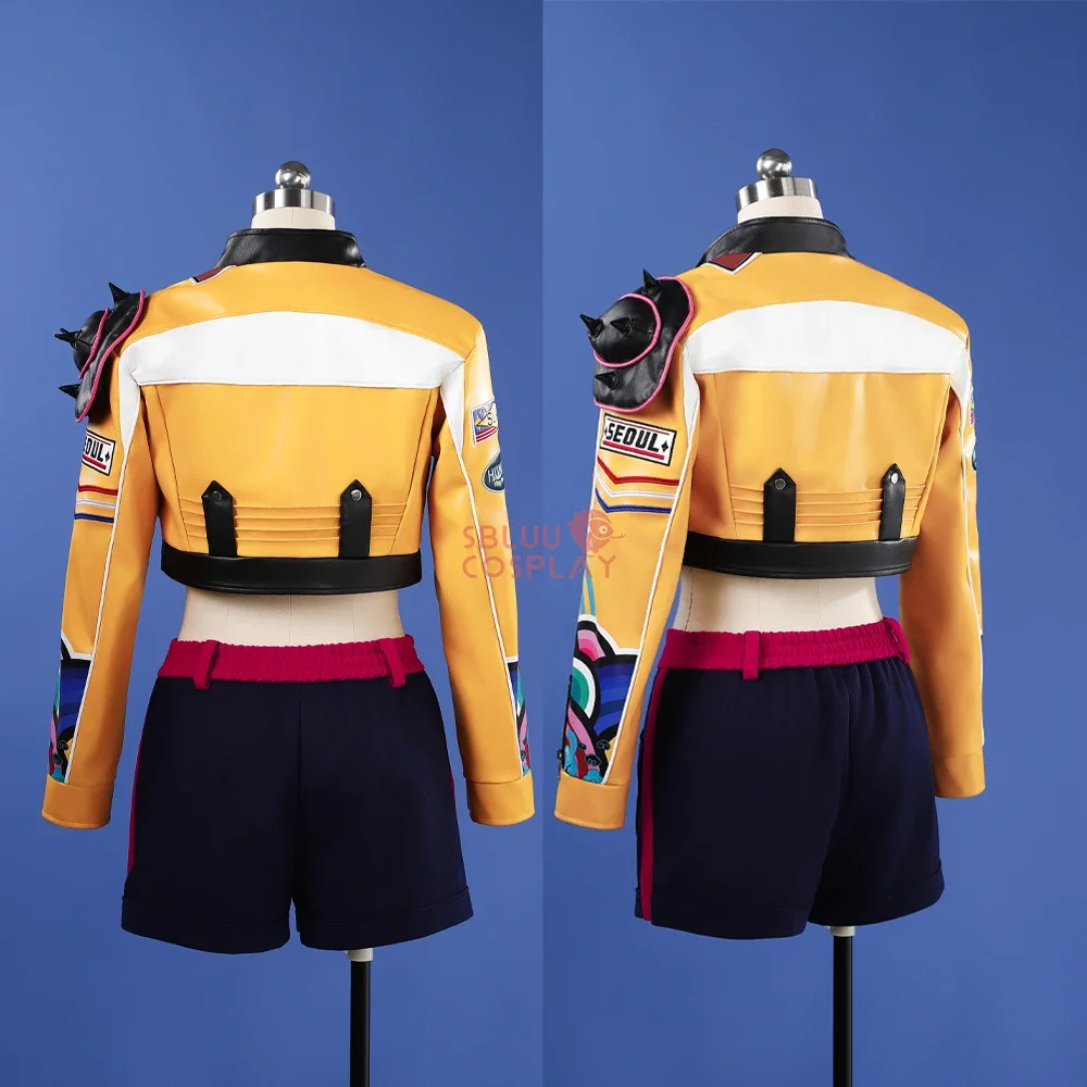 SBluuCosplay Kpop Huntrix Rumi Strój Cosplay Demon Hunters Rumi Peruka Cosplay