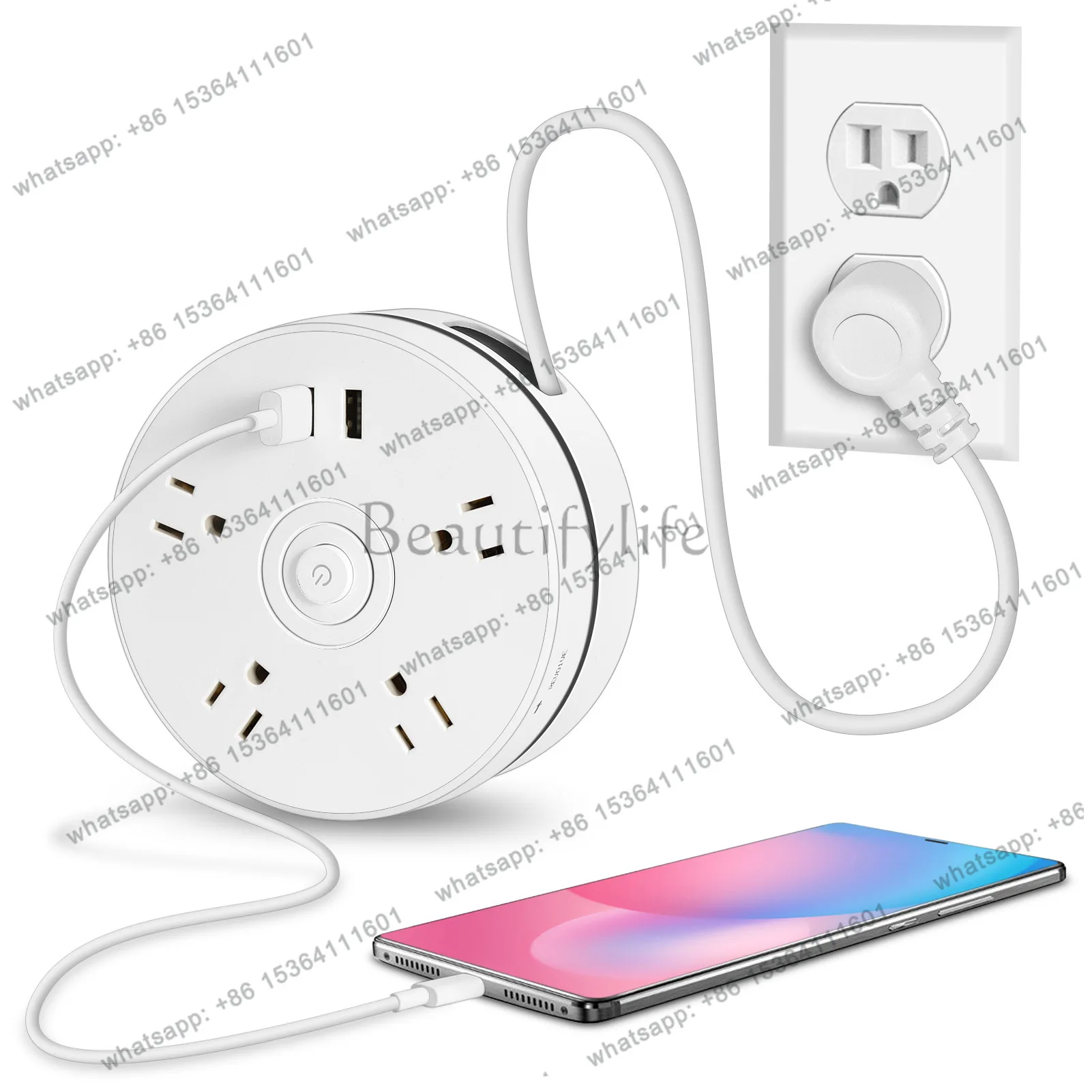 US standard pullable socket for foreign trade, suitable for US 4 jacks