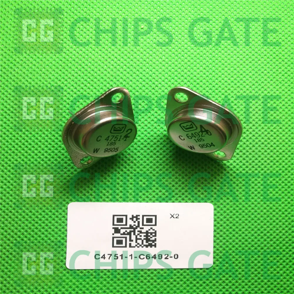 

1 PAIRS Transistor Crown TO-3 C4751-1/C6492-0 C4751/C6492