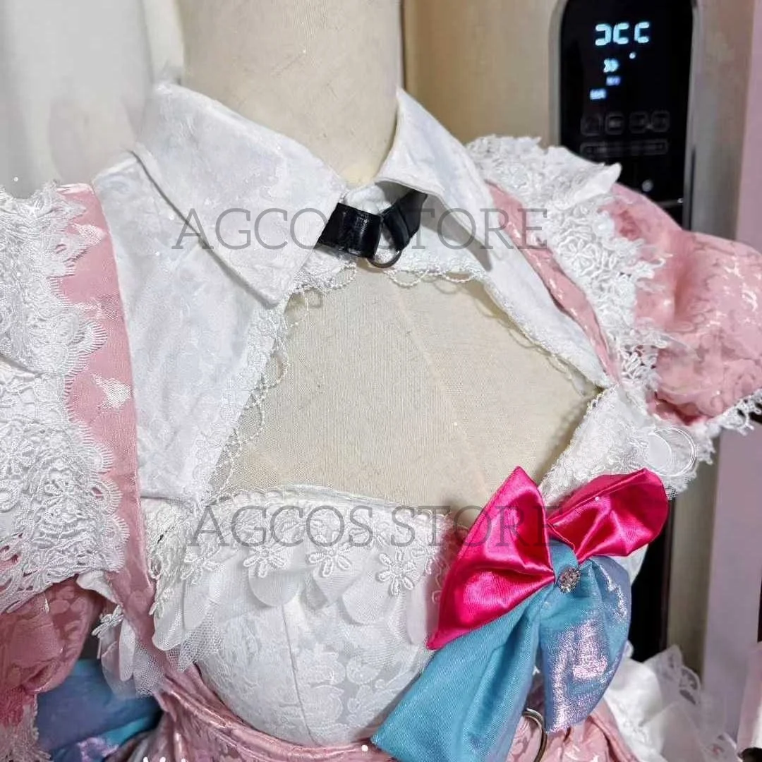 AGCOS مخصص Vtuber ساكونا تأثيري حلي امرأة ملابس عيد الميلاد خادمة فستان ازياء تأثيري