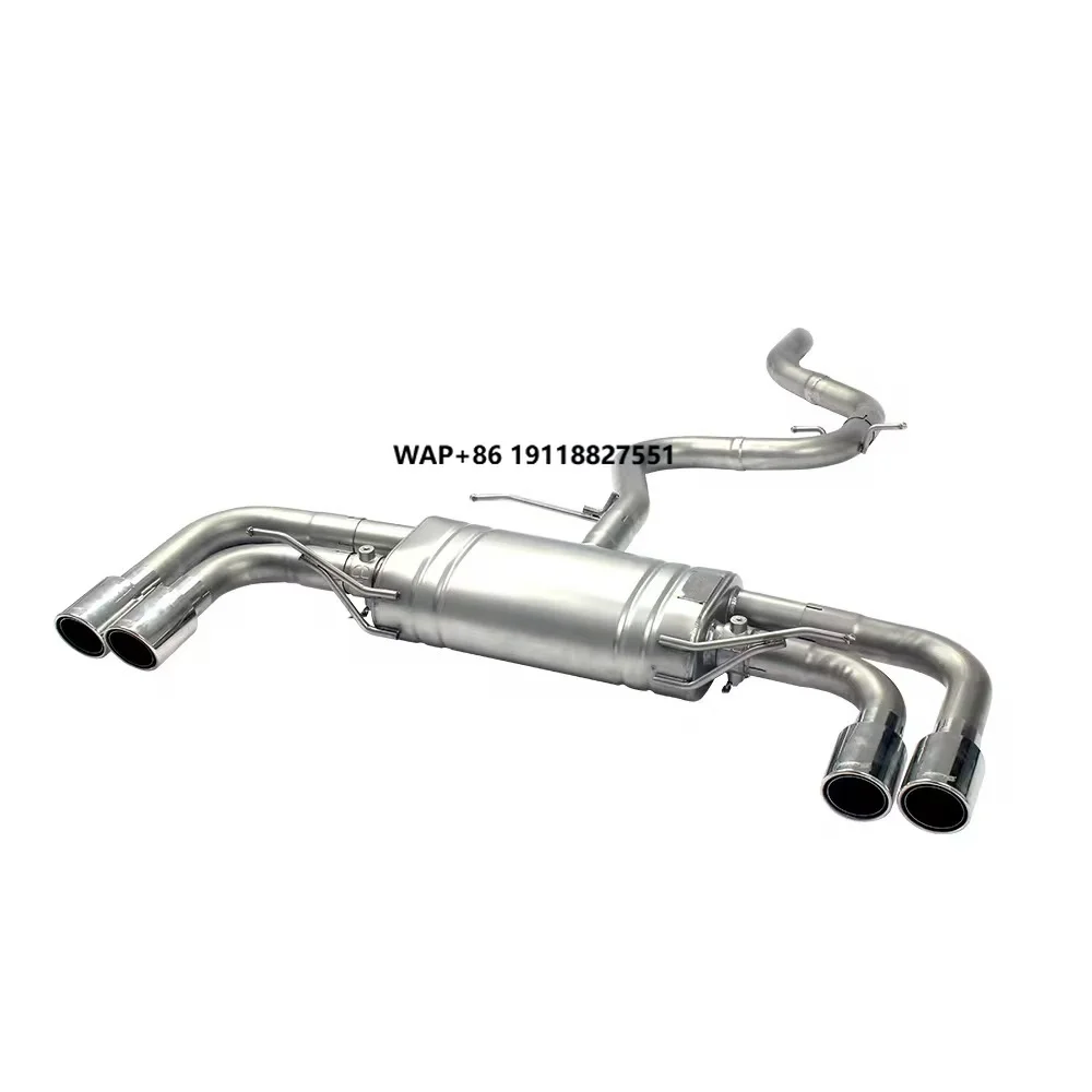 EXR Stainless Steel 1.5mm Mirror Polished Back Valvetronic Exhaust Pipe for TT/TTS 2.0T High-Performance Exhaust System