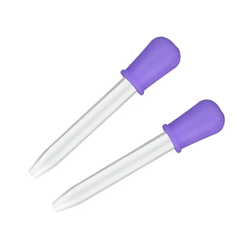 3 Pcs Small 5ml Silicone Plastic Pipette Dropper Feeding Medicine Liquid Eye Ear Pipette Dropper School Lab Experiment Supplies