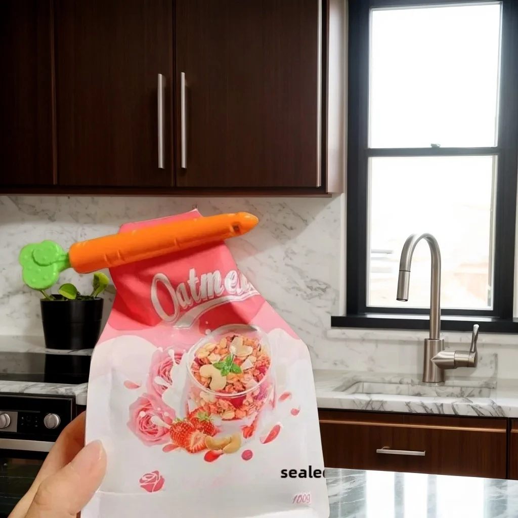 

​​5PCS Cute Carrot Sealing Clip - Magnetic Nano Box Small Snack Bag Tea Sealing Artifact​​