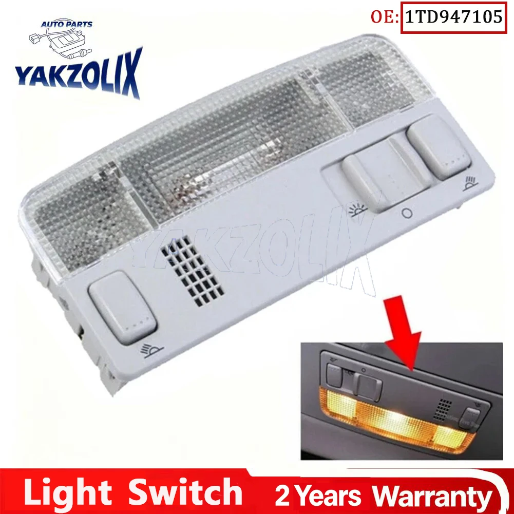 Front Dome Interior Ceiling Light For VW Passat Golf  Bora Polo Caddy Touran Transport Amarok Seat Skoda Octavia Fabia 1TD947105
