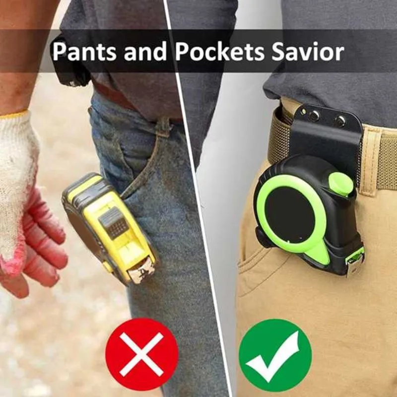 【Big Deal】Belt Tape Measure Holder(3 Pieces), Low Profile Clip For Tool Belts, Fits Tape Measure Accessories Set