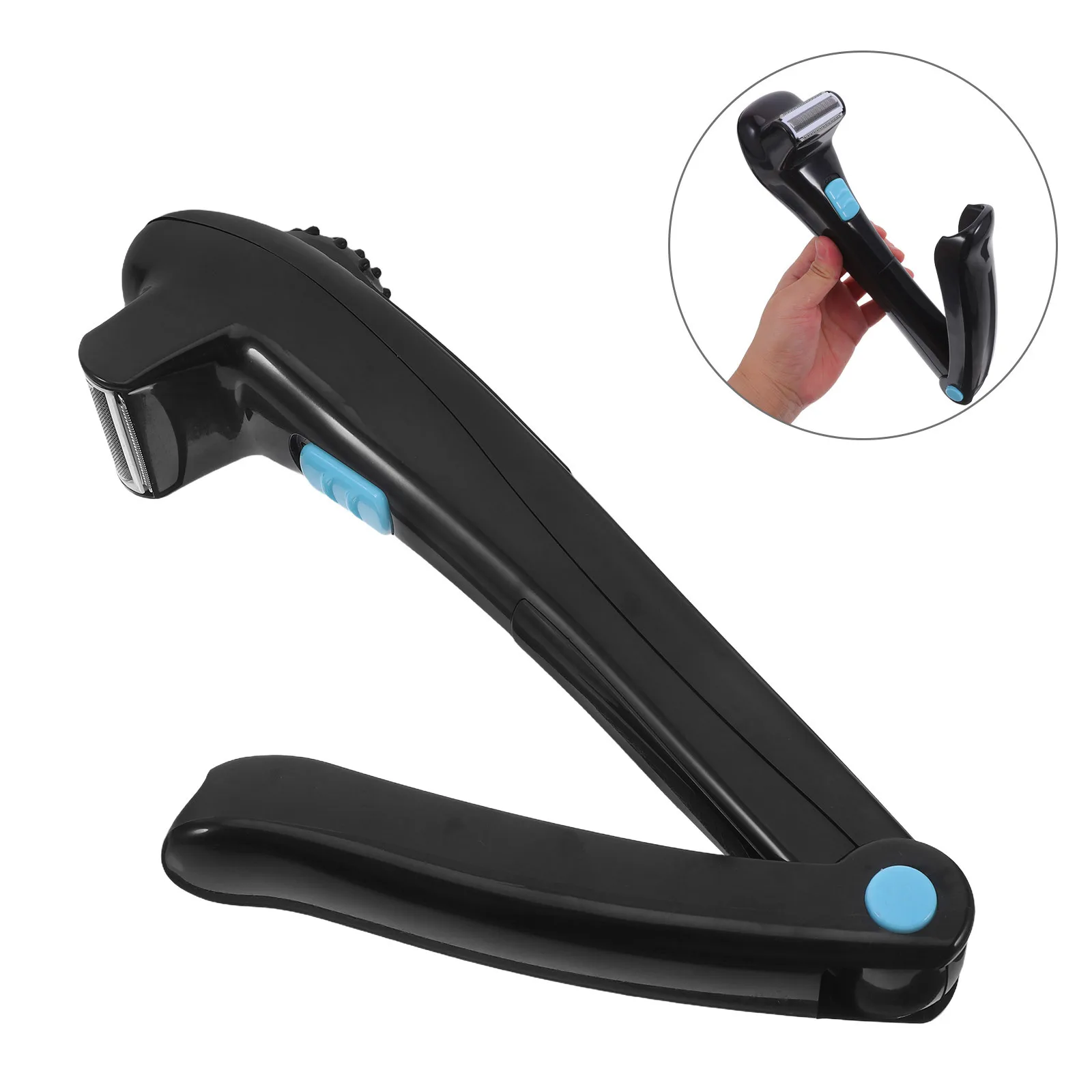 

Electric Back Hair Remover Black Body Shaver For Men Smooth Hairless Skin Portable Grooming Tool Aa Powered