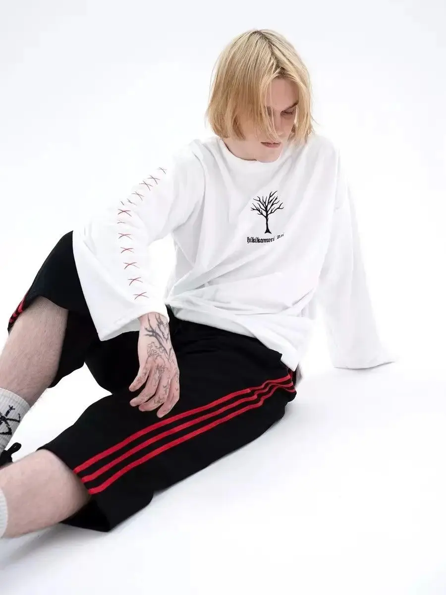 Chemises à manches longues en pur coton, gothique foncé, Punk, bandes dessinées amusantes imprimées pour Couples, sweat-shirt fin pour femmes, haut tendance d'automne