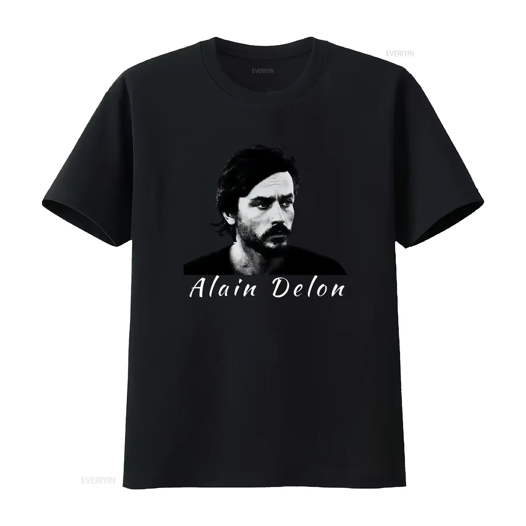 Alain Delon T Shirt Iconic French Cinema Legend long or short sleeves vintage Washed graphic Top For Everyday Wear