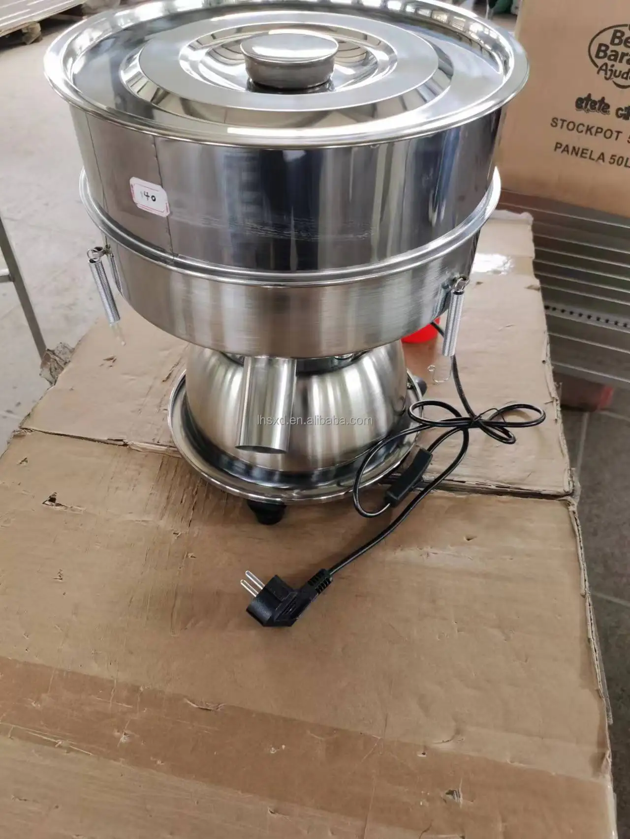 Circular Fine Mesh Vibrating Screen Stainless Steel Vibrating Screening Machine Rotary Vibrating Screening Machine